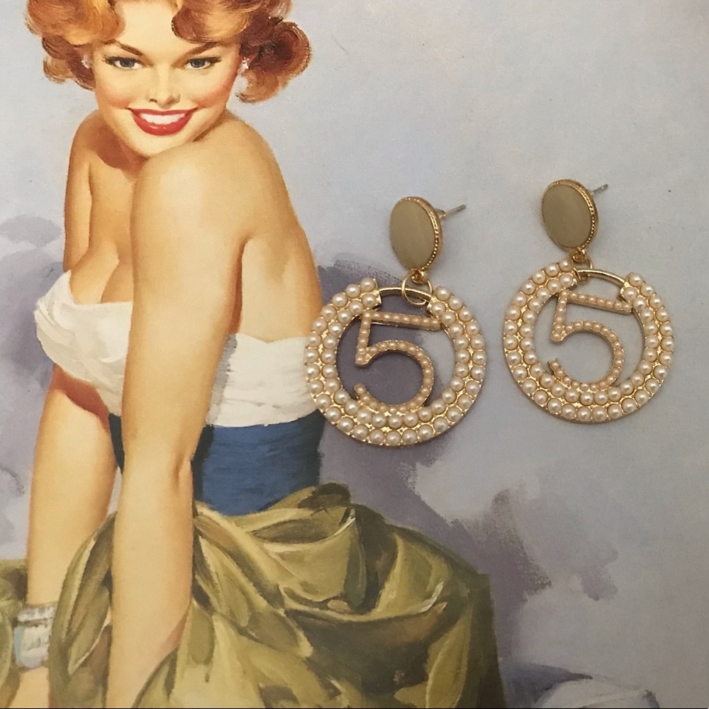 5 earrings pearls gold round stud dangle NEW BEAUTIFUL 925 silver posts